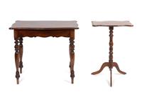 Two British Colonial Mahogany Side Tables — 19TH CENTURY