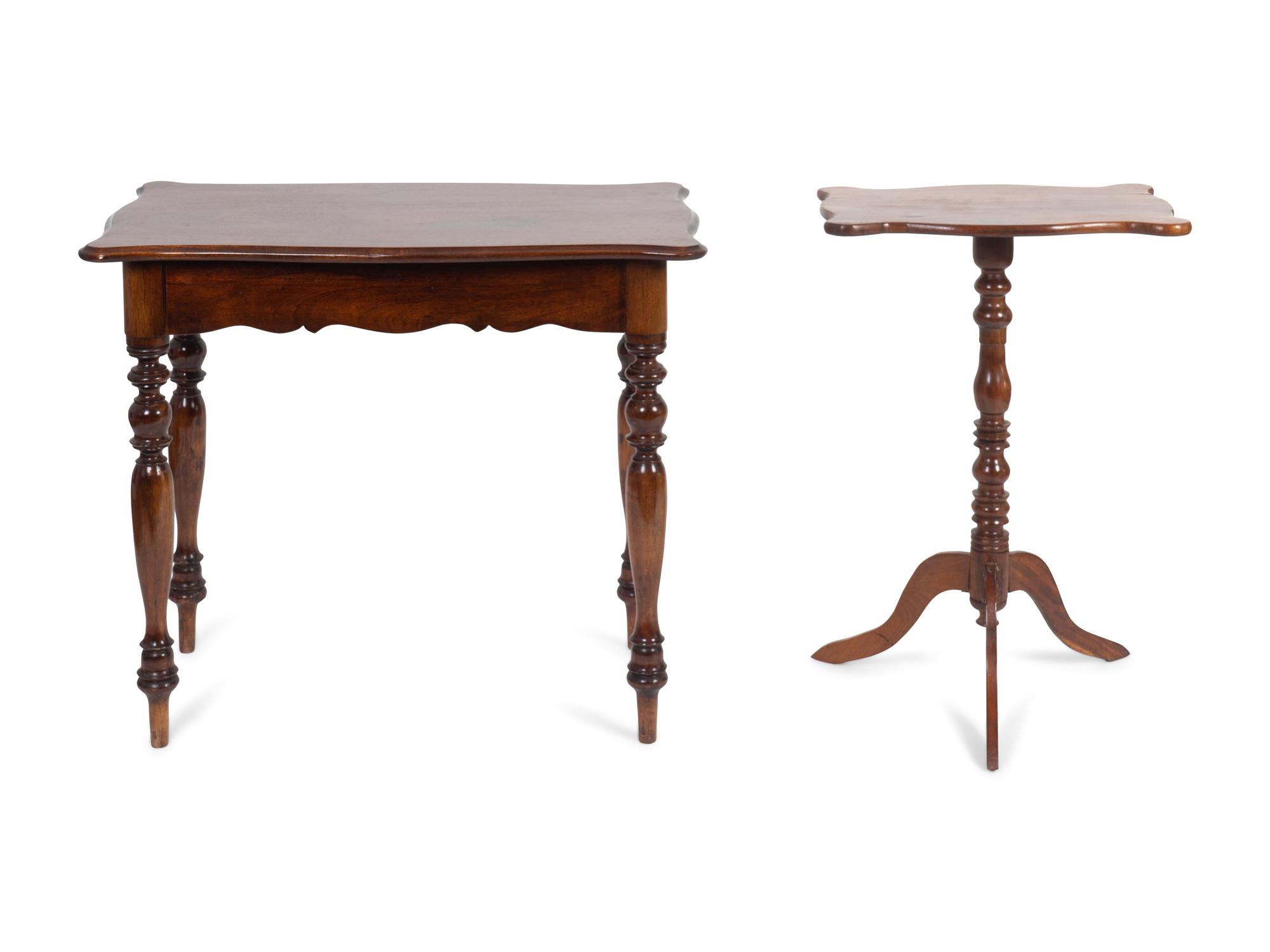 Two British Colonial Mahogany Side Tables — 19TH CENTURY