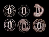 Six Cast Iron Tsuba