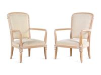 A Pair of Continental Cerused Child's Chairs
