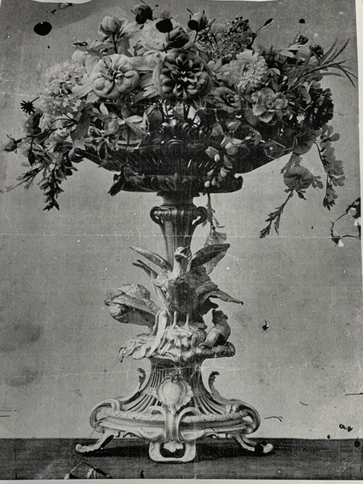 A Christofle Silvered Bronze Figural Centerpiece
