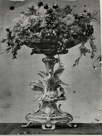 A Christofle Silvered Bronze Figural Centerpiece