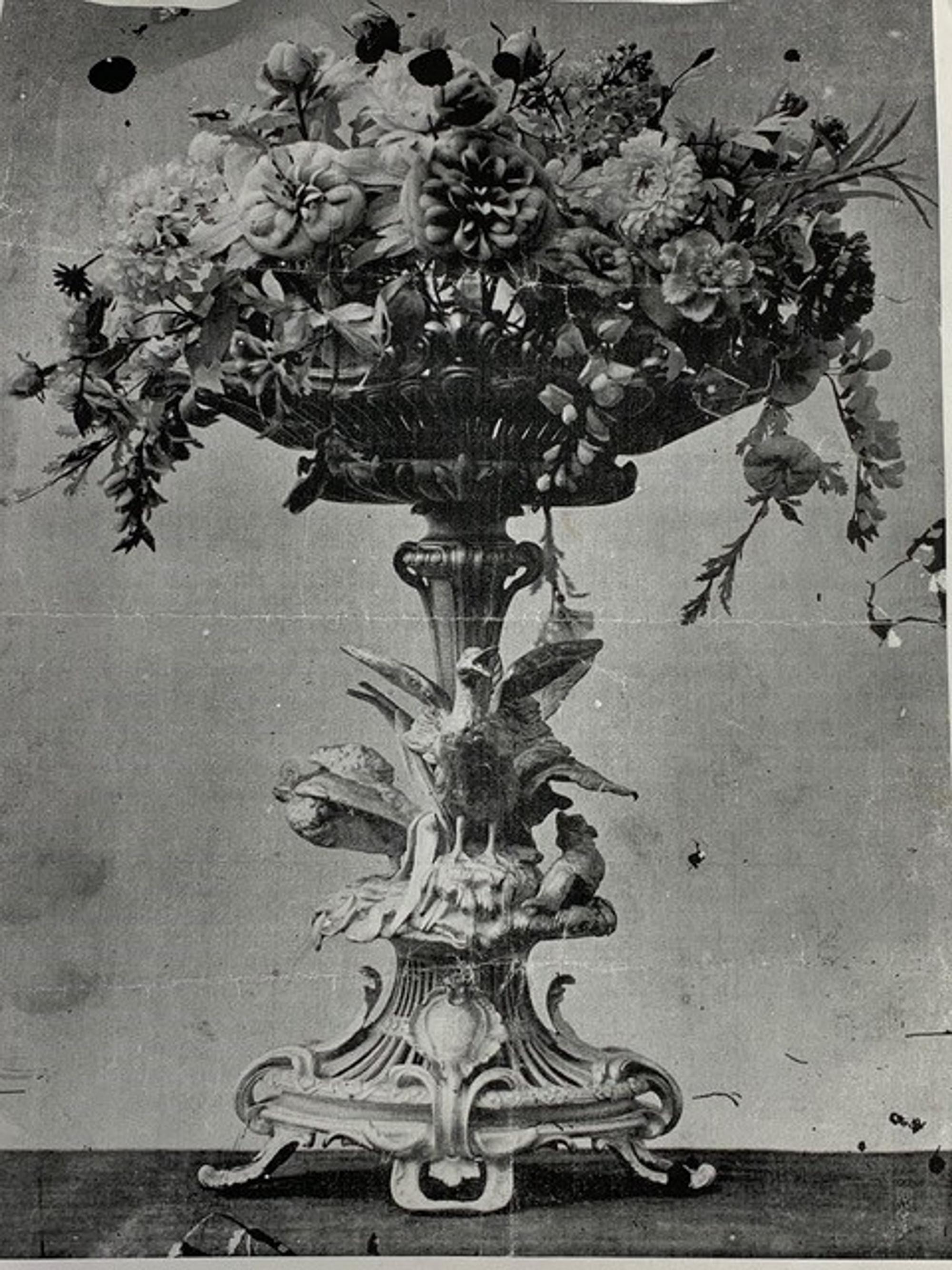 A Christofle Silvered Bronze Figural Centerpiece