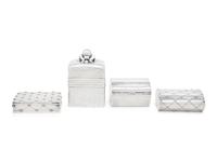Four Mexican Silver Table Boxes