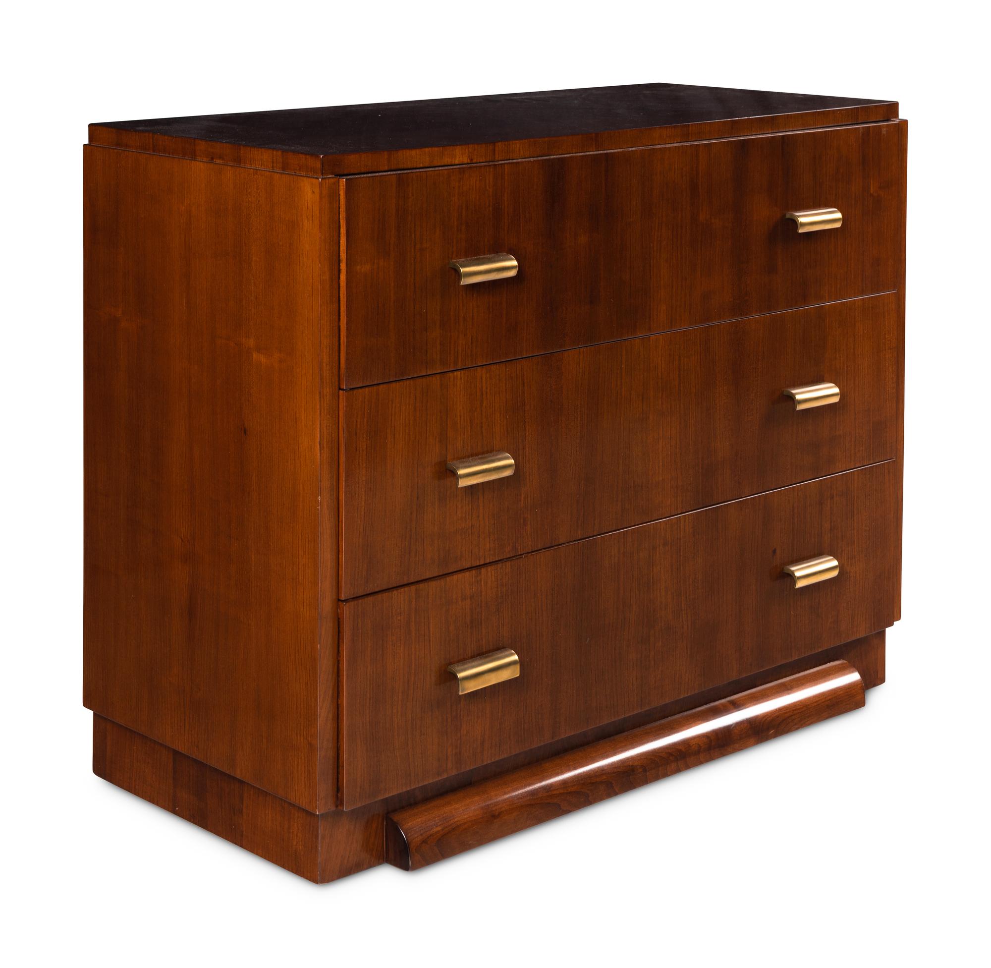 A Contemporary Walnut Chest of Drawers