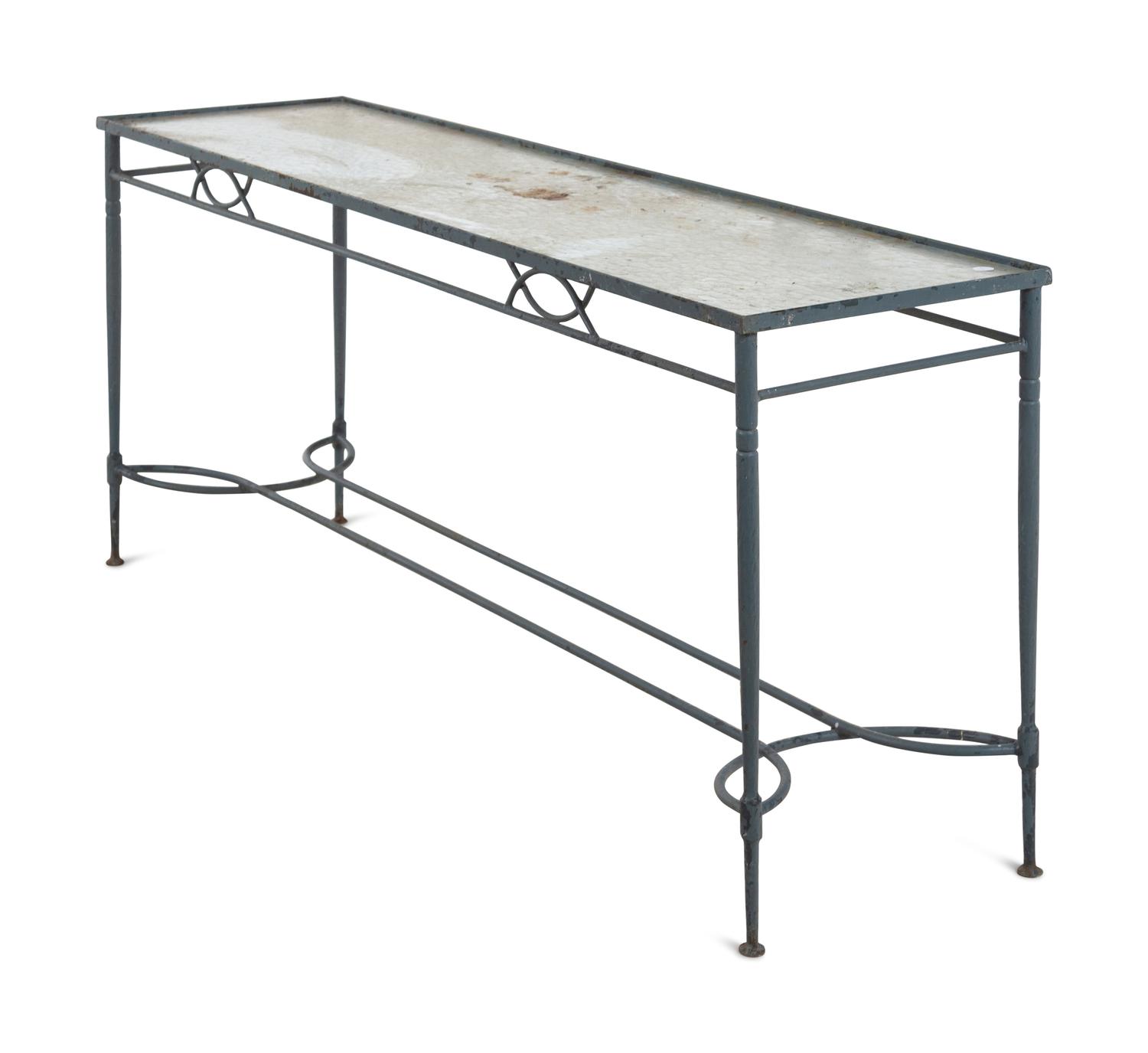 A Painted Steel Patio Furniture Suite