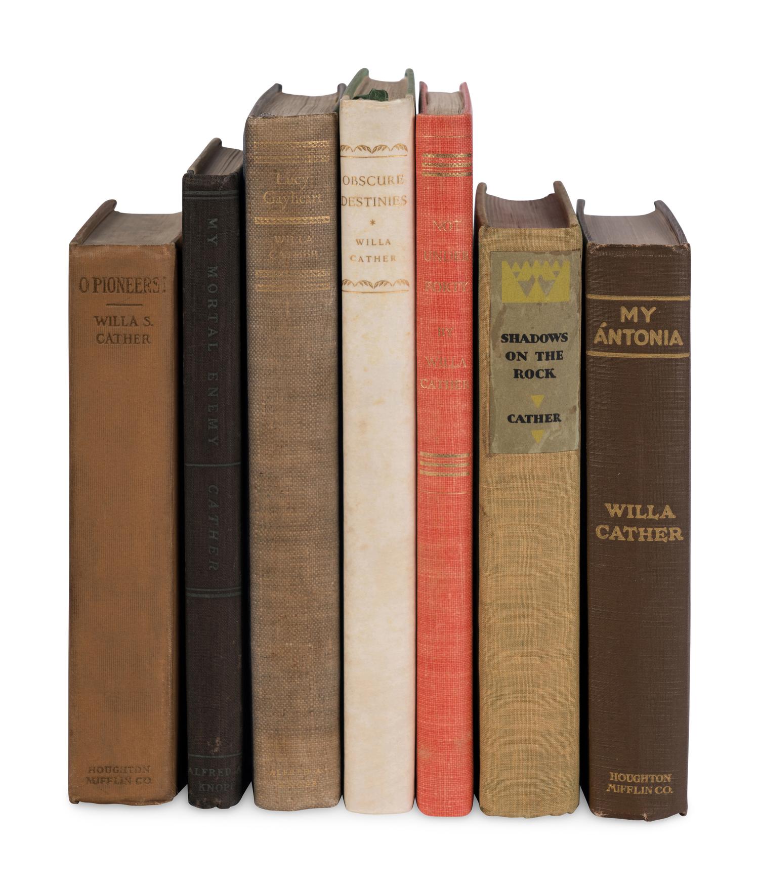 CATHER, Willa (1873-1947). A group of 7 works, SEVERAL SIGNED, comprising: