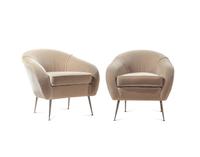 Pair of Lounge Chairs in the Italian Modern Style