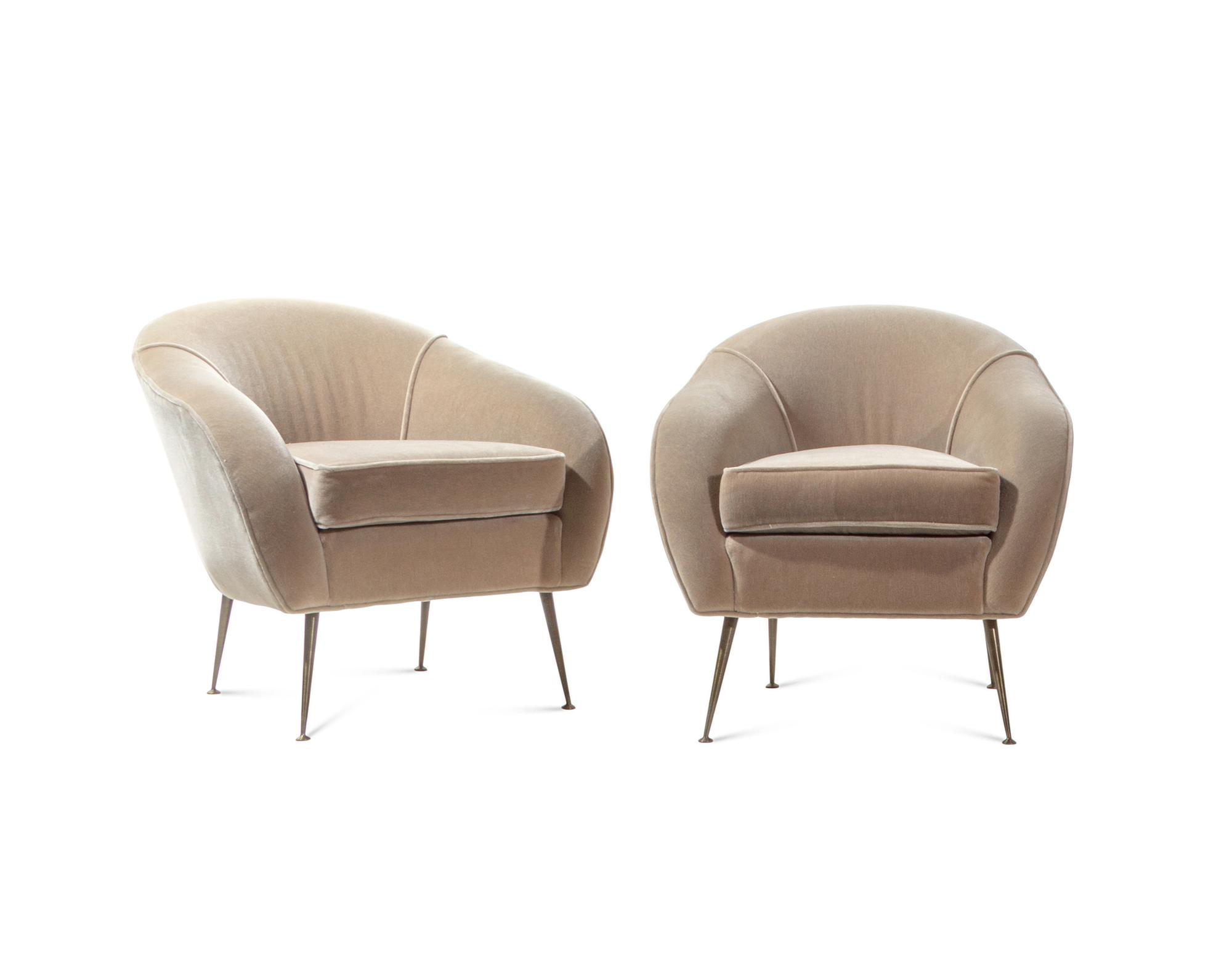 Pair of Lounge Chairs in the Italian Modern Style