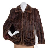 A Brown Mink Cape,