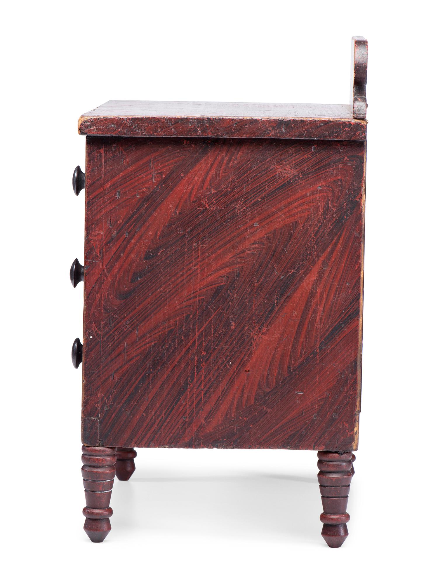 A Maine Grain Paint Decorated Child's Chest