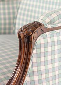A Louis XV Style Walnut Bergère en Cabriolet
