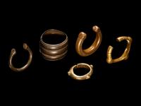 Five African Metalwork Bracelets