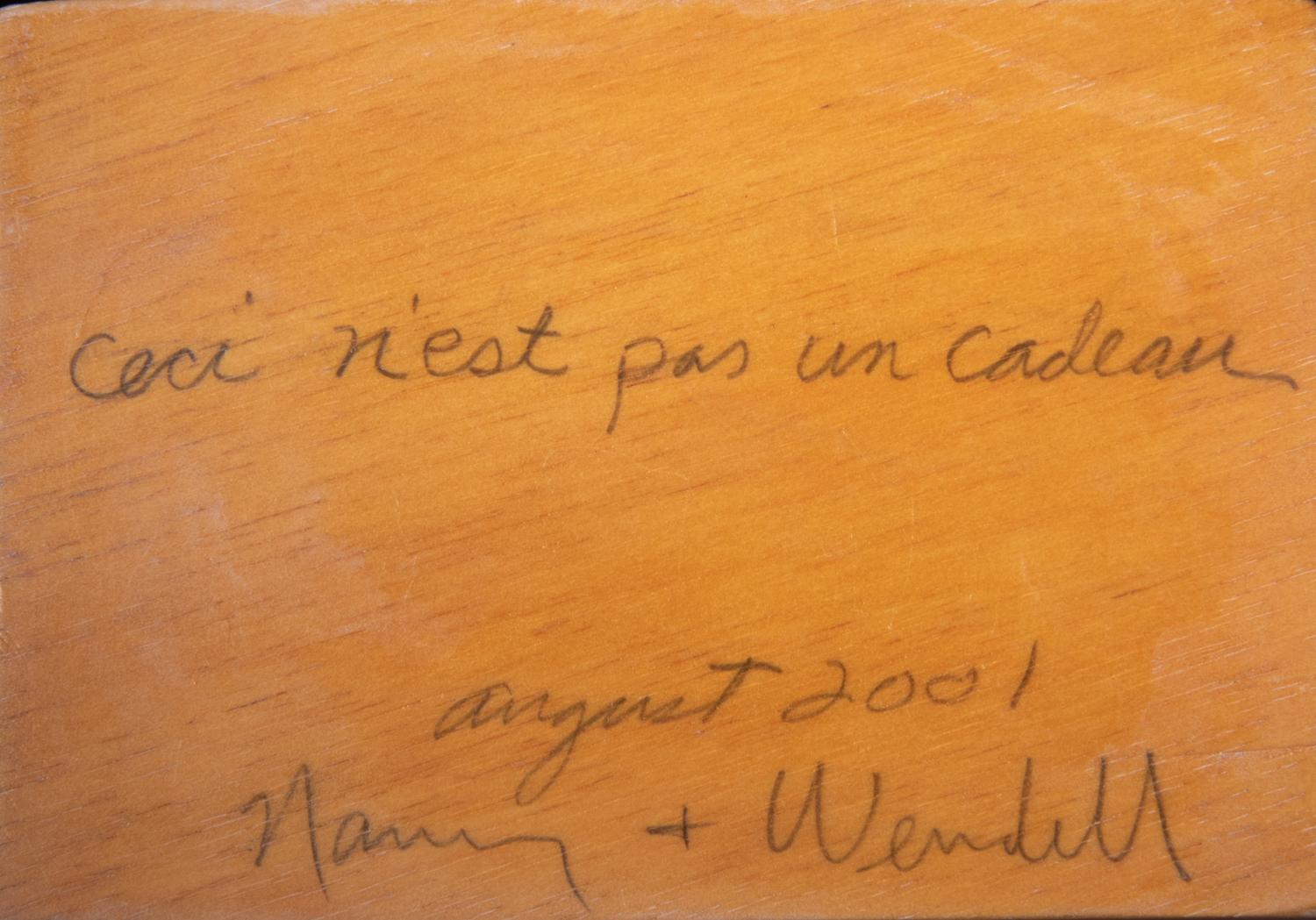 Ceci n'est Pas un Cadeau (This is Not a Gift) Carved Box, 2001