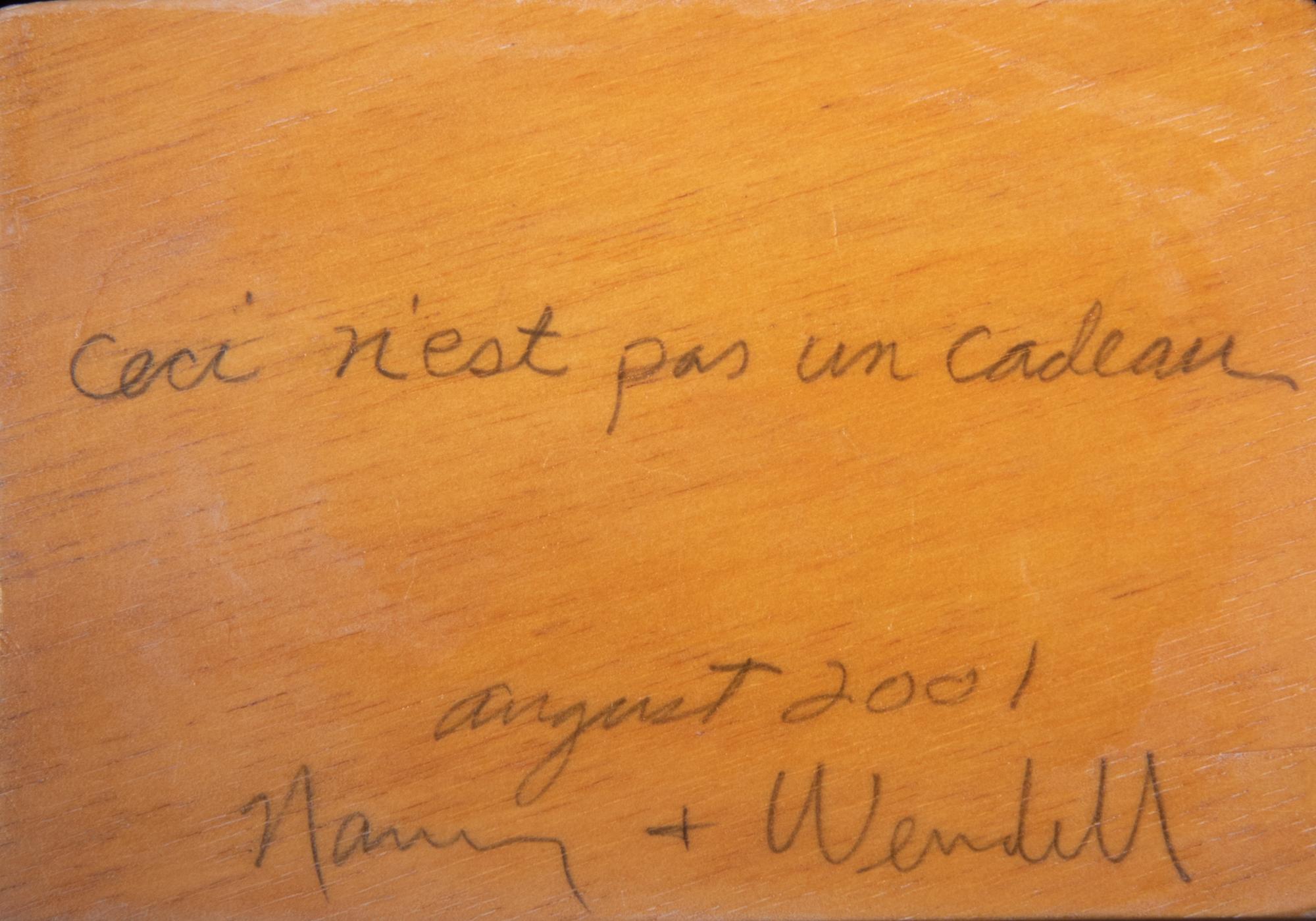 Ceci n'est Pas un Cadeau (This is Not a Gift) Carved Box, 2001