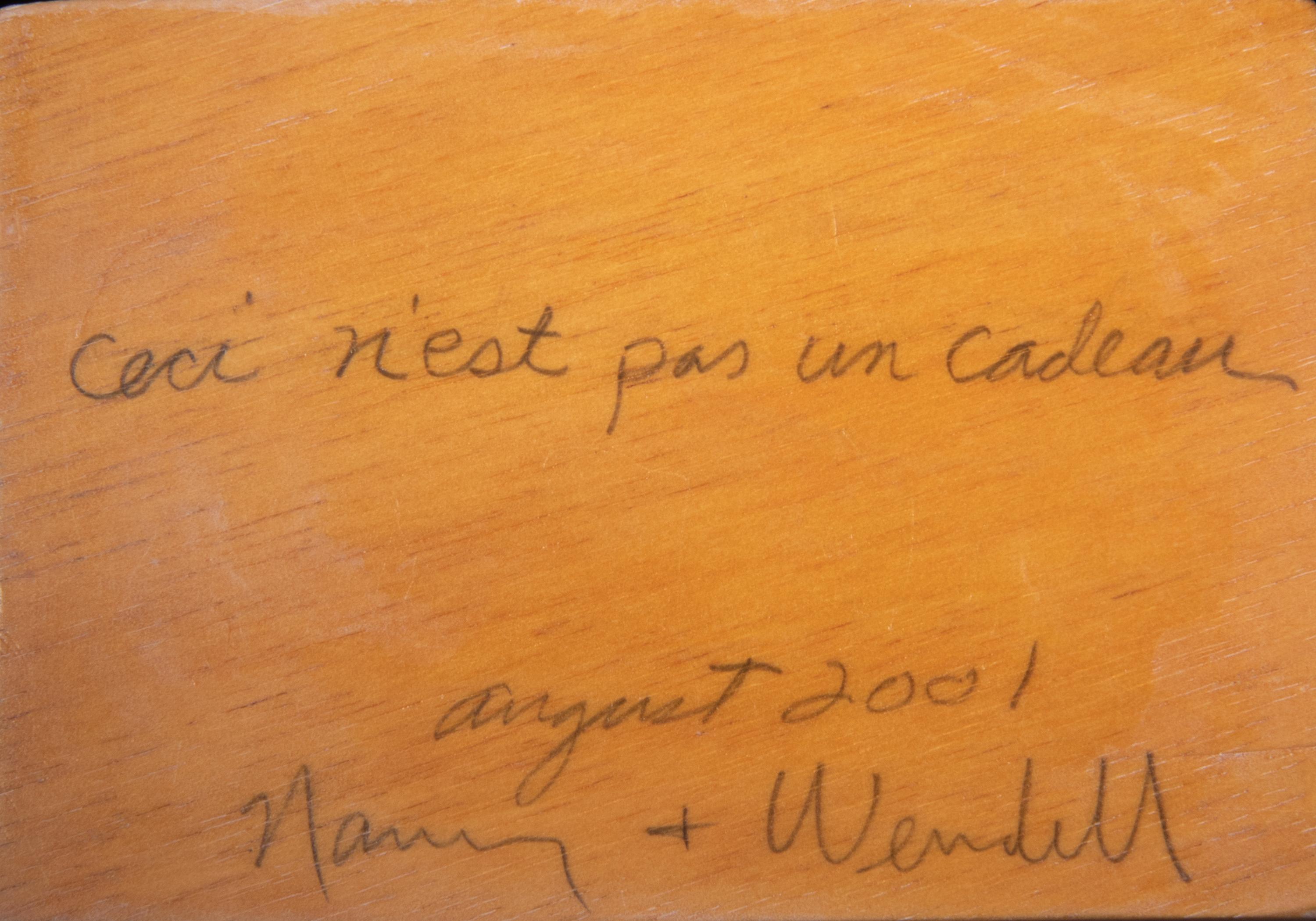 Ceci n'est Pas un Cadeau (This is Not a Gift) Carved Box, 2001