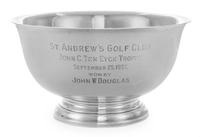 An American Silver Revere Bowl, Gorham Mfg. Co., Providence, RI, engraved St. Andrew's Golf Club/ John C. Ten Eyck Trophy/ September 25