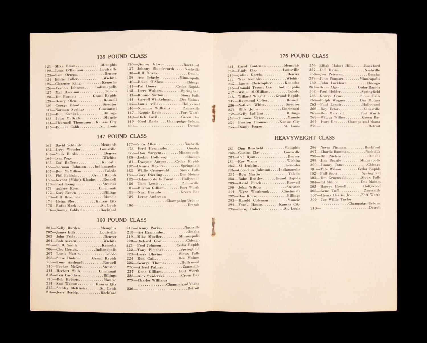 An Original 1960 Golden Gloves Tournament of Champions On Site Program Featuring Cassius Clay (Muhammad Ali)