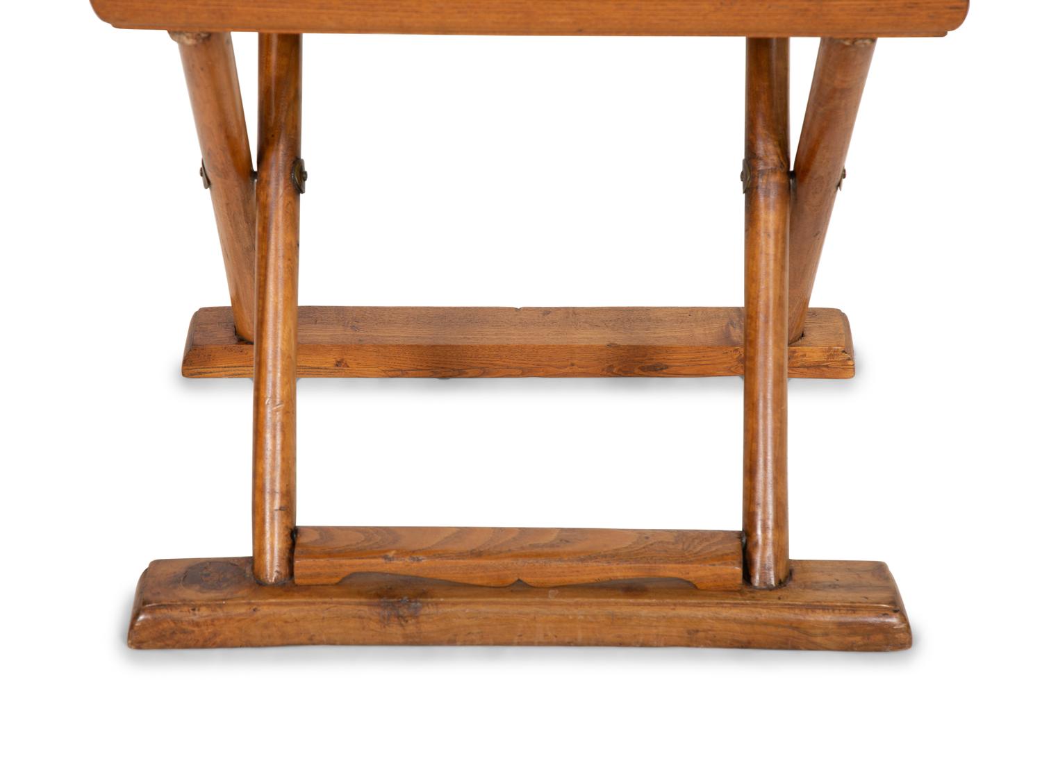 A Chinese Hardwood Campaign Chair
