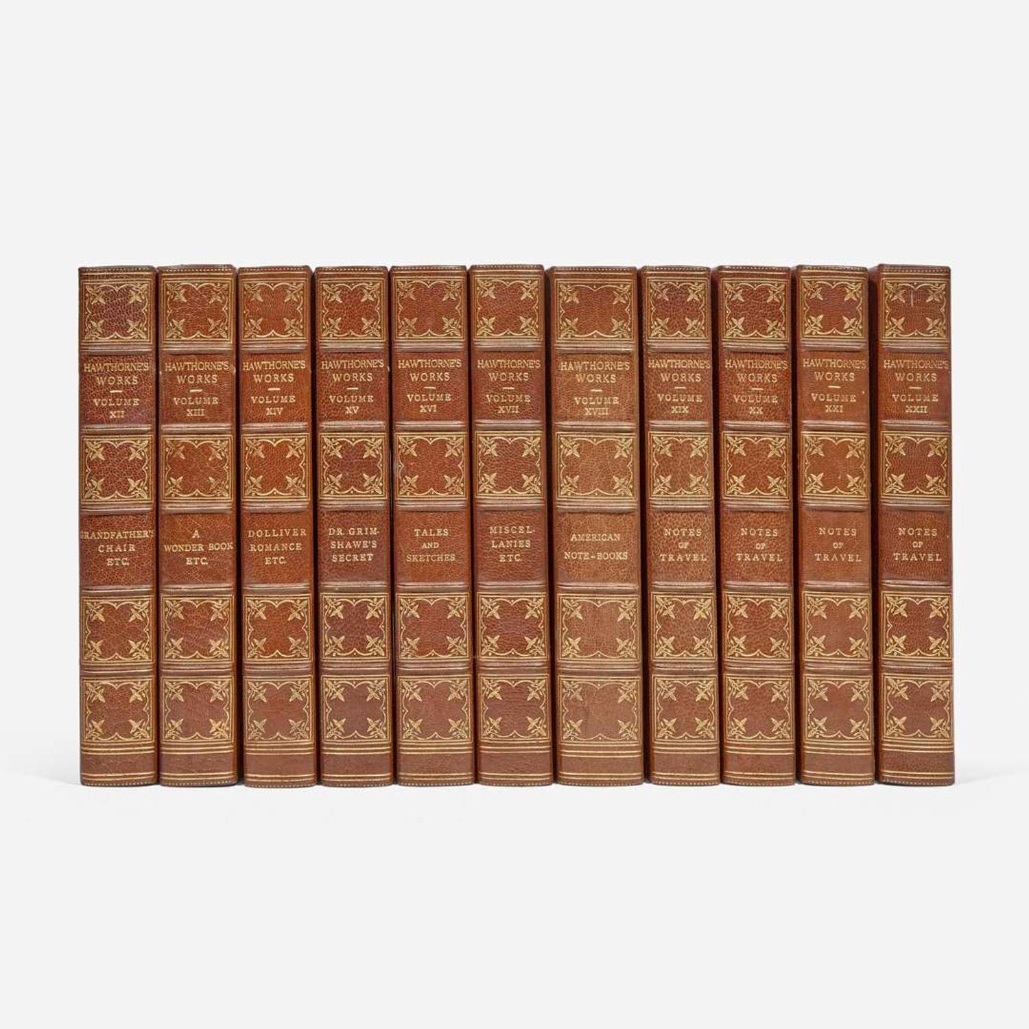 [Fine Bindings] Hawthorne, Nathaniel The Complete Writings of Nathaniel Hawthorne