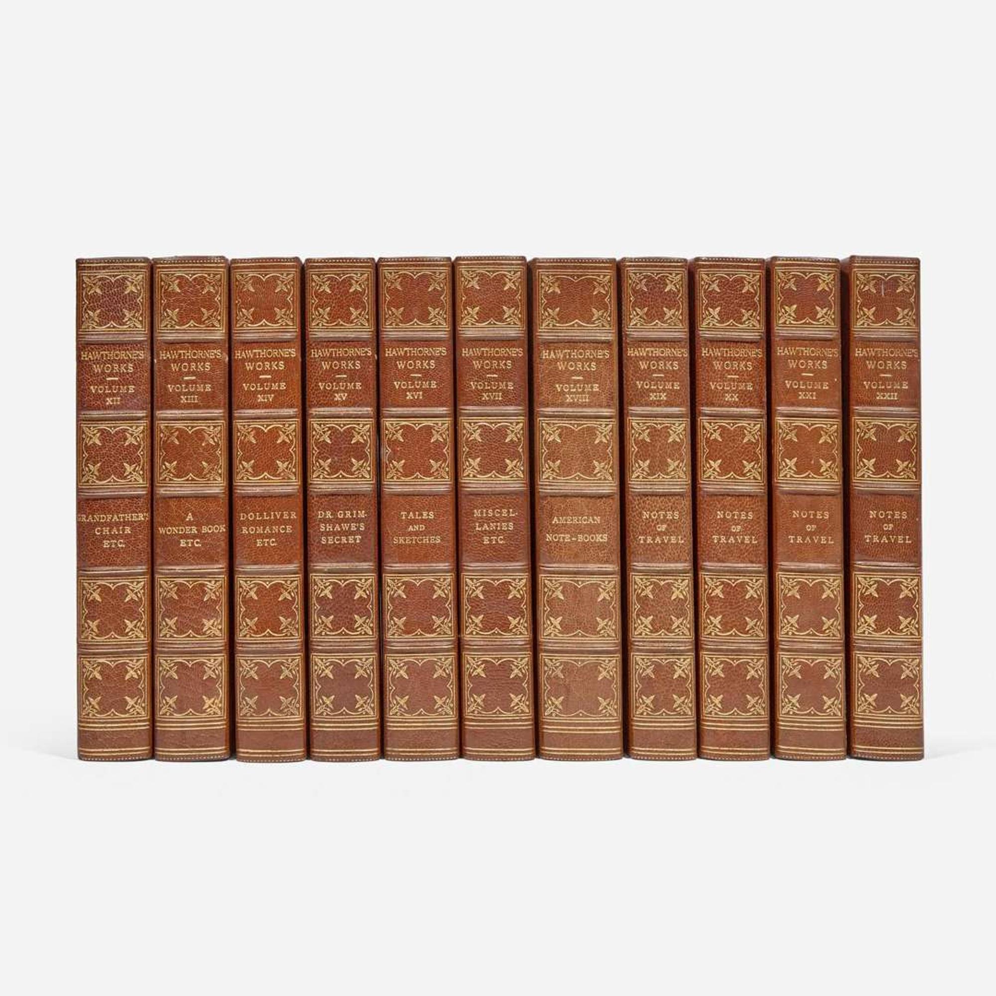 [Fine Bindings] Hawthorne, Nathaniel The Complete Writings of Nathaniel Hawthorne