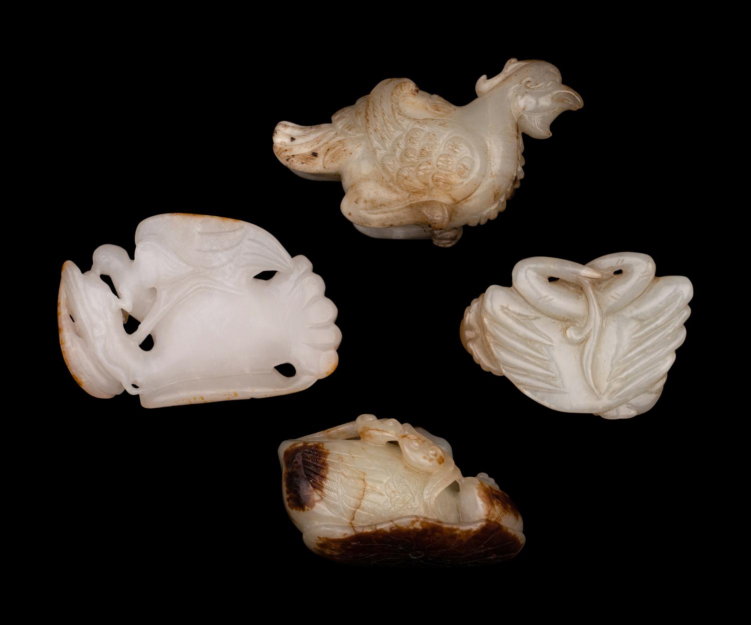 Four Chinese Carved Jade Figures of Animals