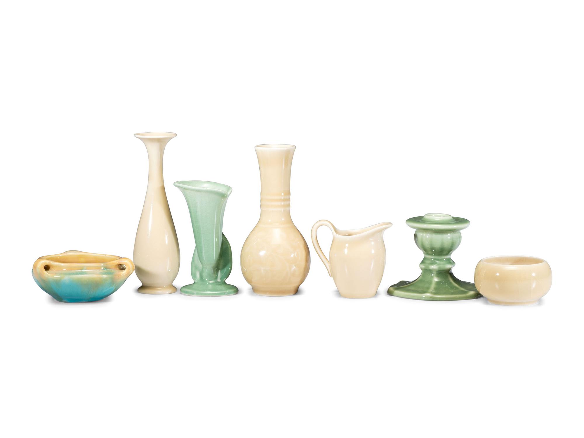 Seven Rookwood Pottery Table Articles