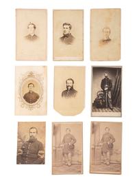 [CIVIL WAR]. A group of 27 CDVs of Union soldiers, many identified subjects from the 144th New York Infantry.
