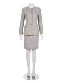 Chanel Two-Piece Tweed Skirt Suit, Cruise 1994