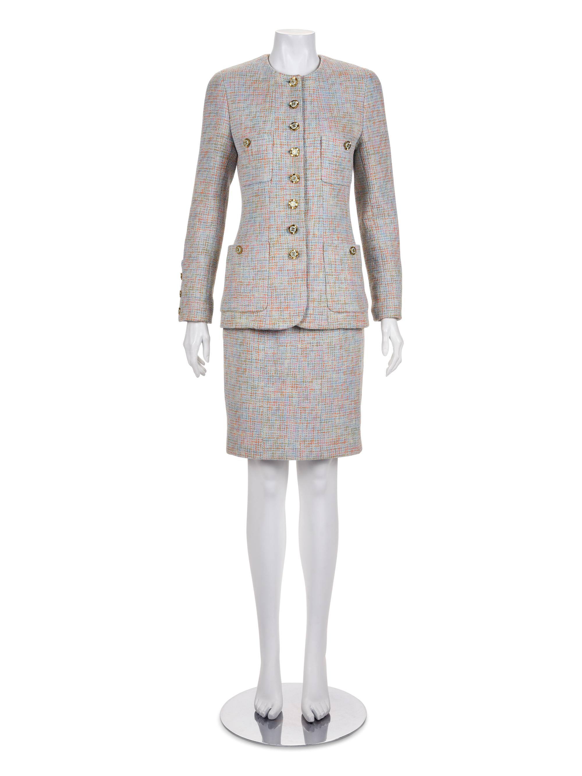 Chanel Two-Piece Tweed Skirt Suit, Cruise 1994