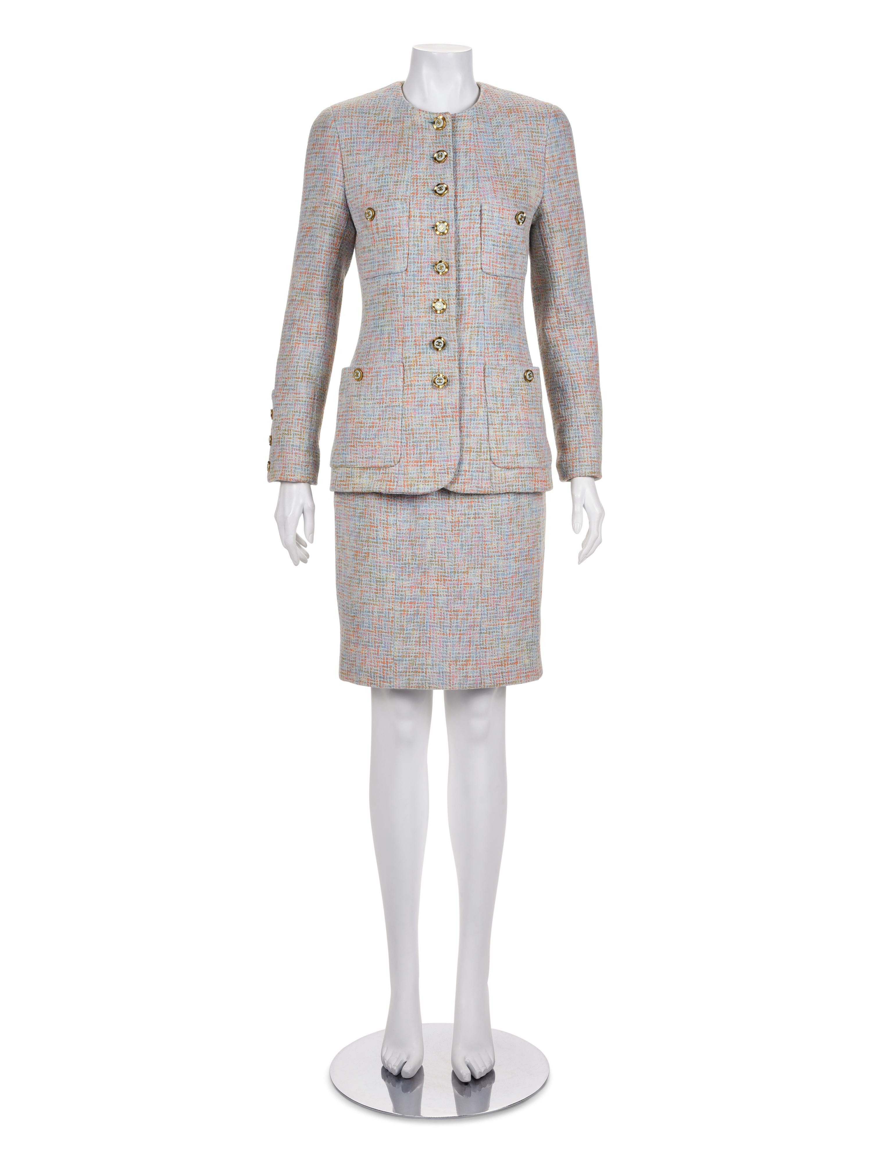 Chanel Two-Piece Tweed Skirt Suit, Cruise 1994