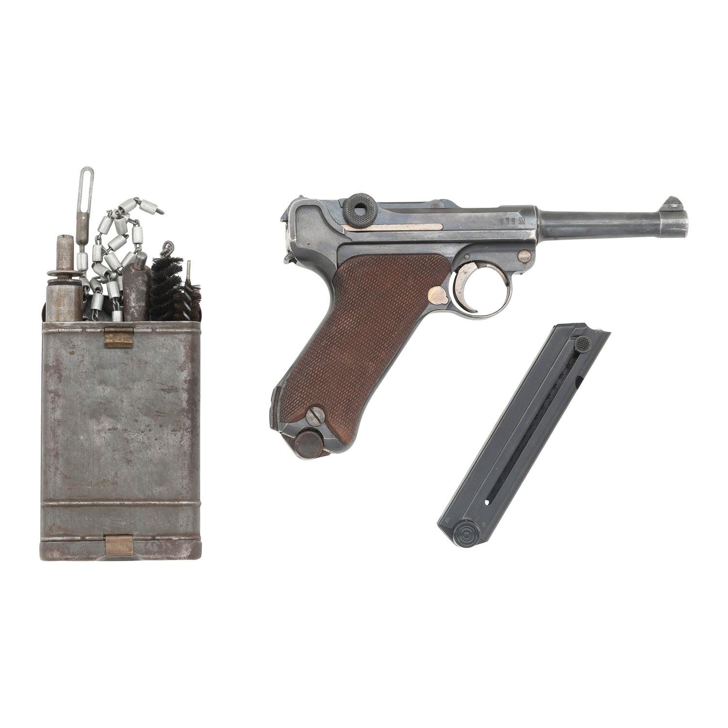 **WWI Era 1916 Dated DWM Luger with Non-Matching Holster