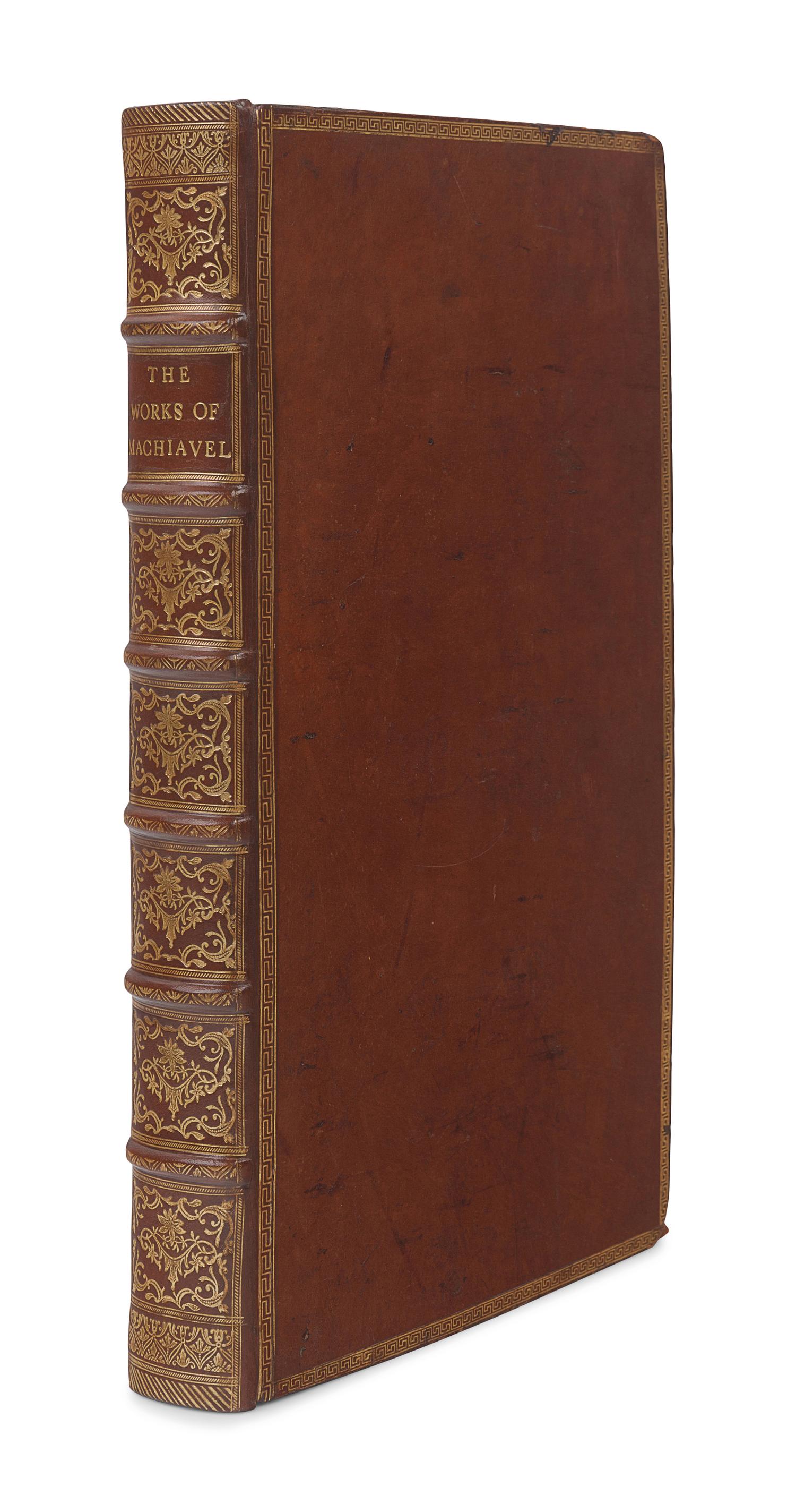 MACHIAVELLI, Niccolo (1469-1527). The Works of the Famous Nicolas Machiavel, Citizen and Secretary of Florence. Translated by Henry Neville. London: for John Starkey, 1675.