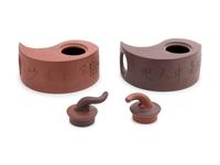 Four Chinese Yixing Pottery Teapots
