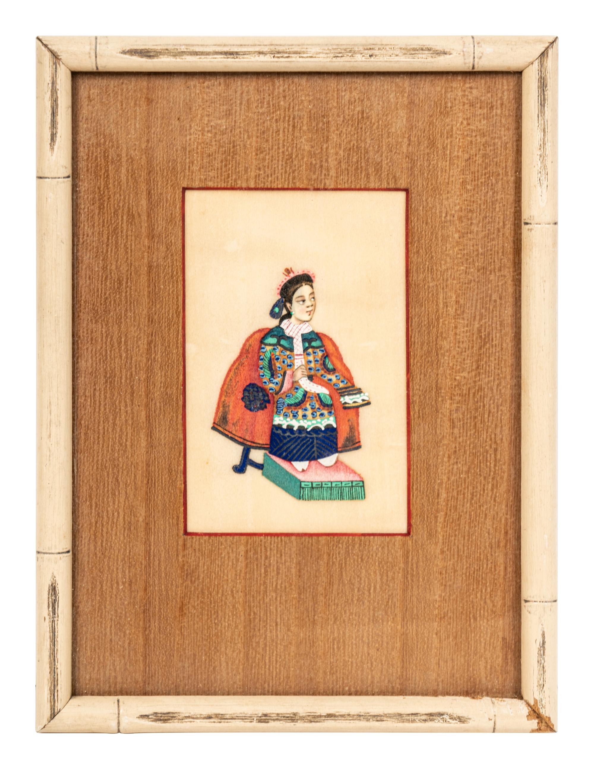 Nine Chinese Export Pith Paintings