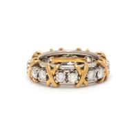 TIFFANY & CO., SCHLUMBERGER, YELLOW GOLD, PLATINUM, AND DIAMOND 'SIXTEEN STONE' RING