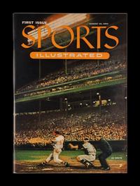 An Uncirculated 1954 First Issue of Sports Illustrated with Topps Baseball Cards Insert