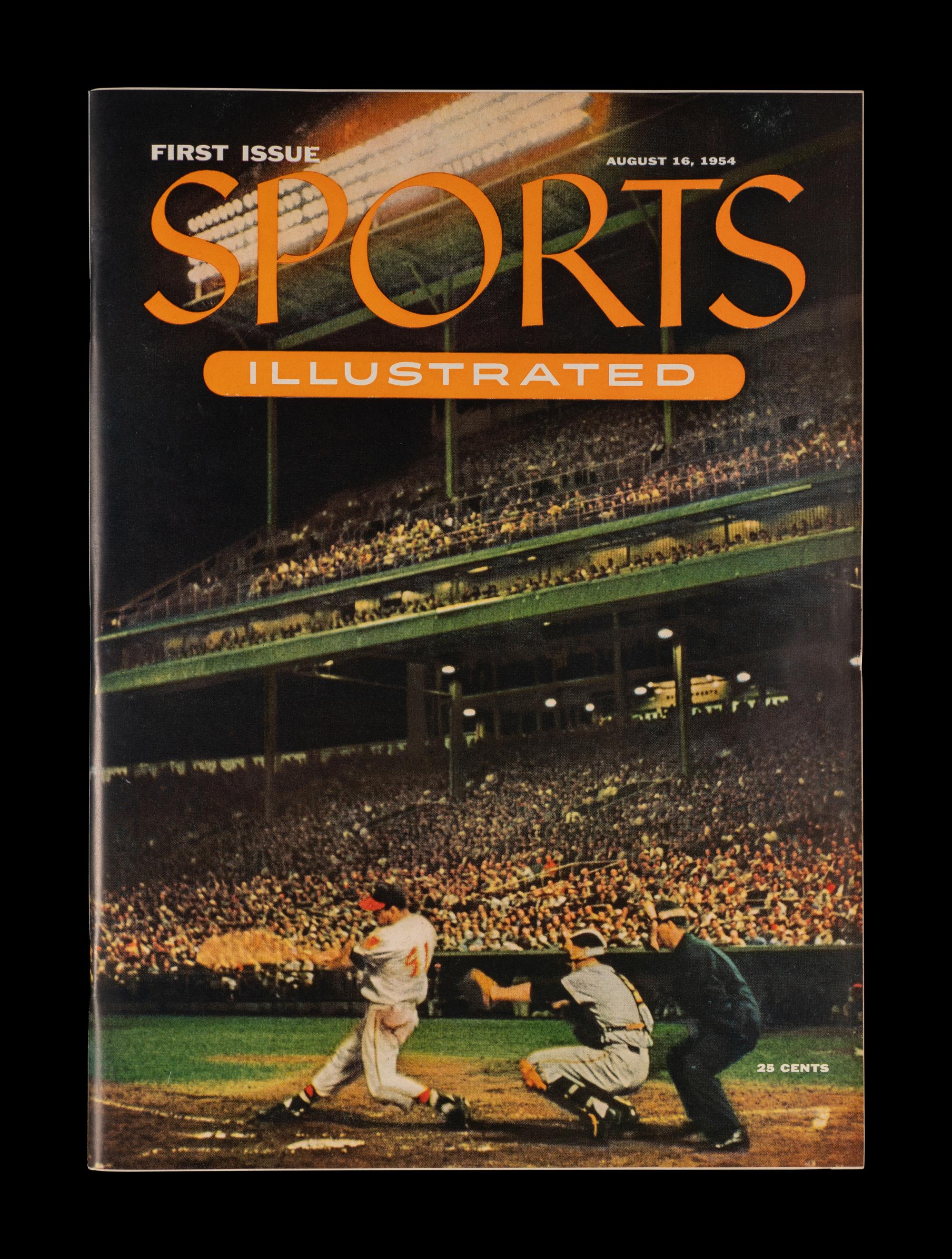 An Uncirculated 1954 First Issue of Sports Illustrated with Topps Baseball Cards Insert