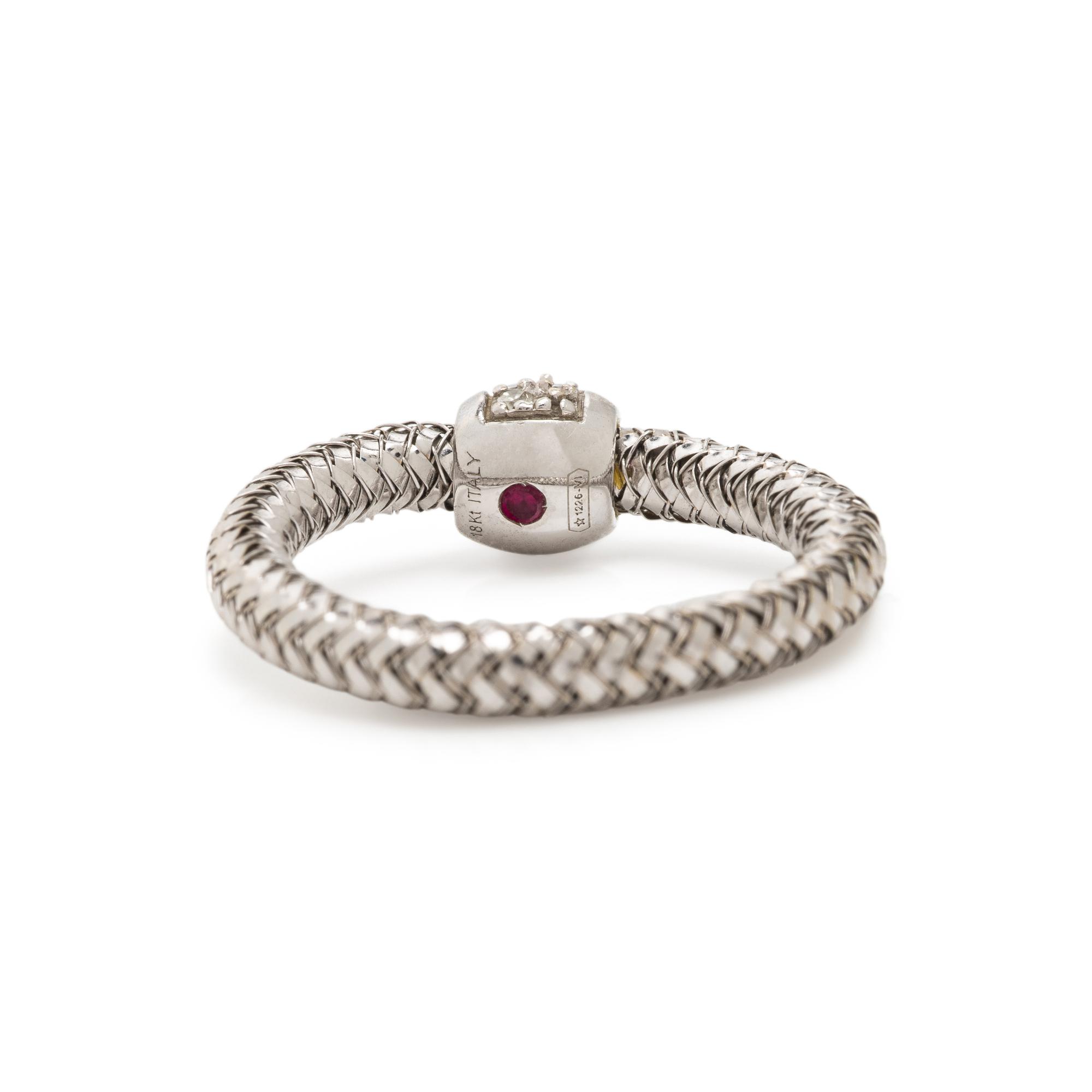 Roberto Coin, Pair of Diamond and Gold Flexible Rings