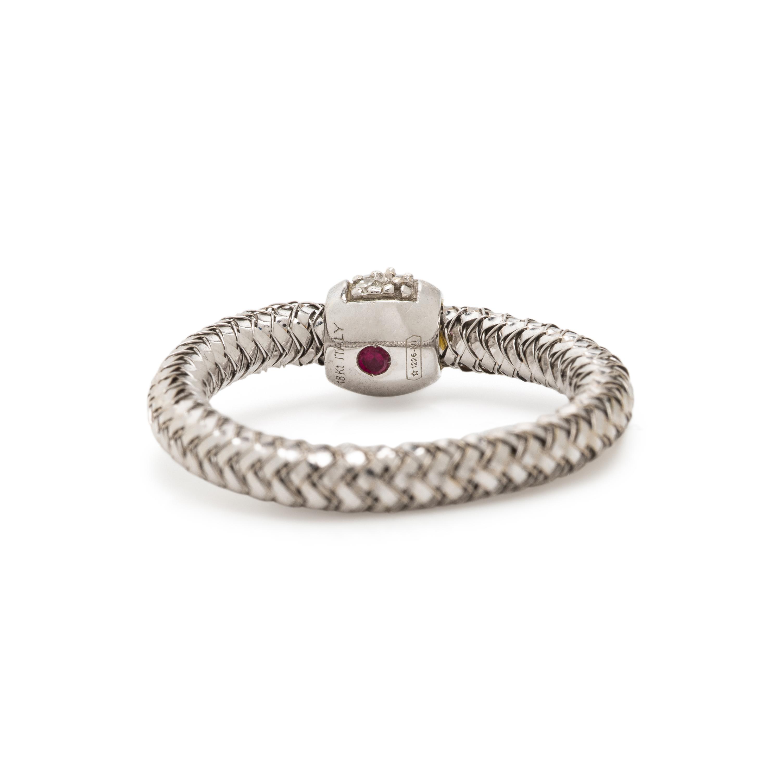 Roberto Coin, Pair of Diamond and Gold Flexible Rings