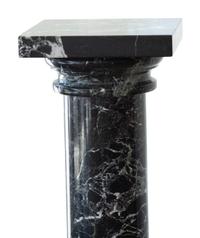 A Pair of Black Marble Pedestals