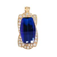 TANZANITE AND DIAMOND PENDANT