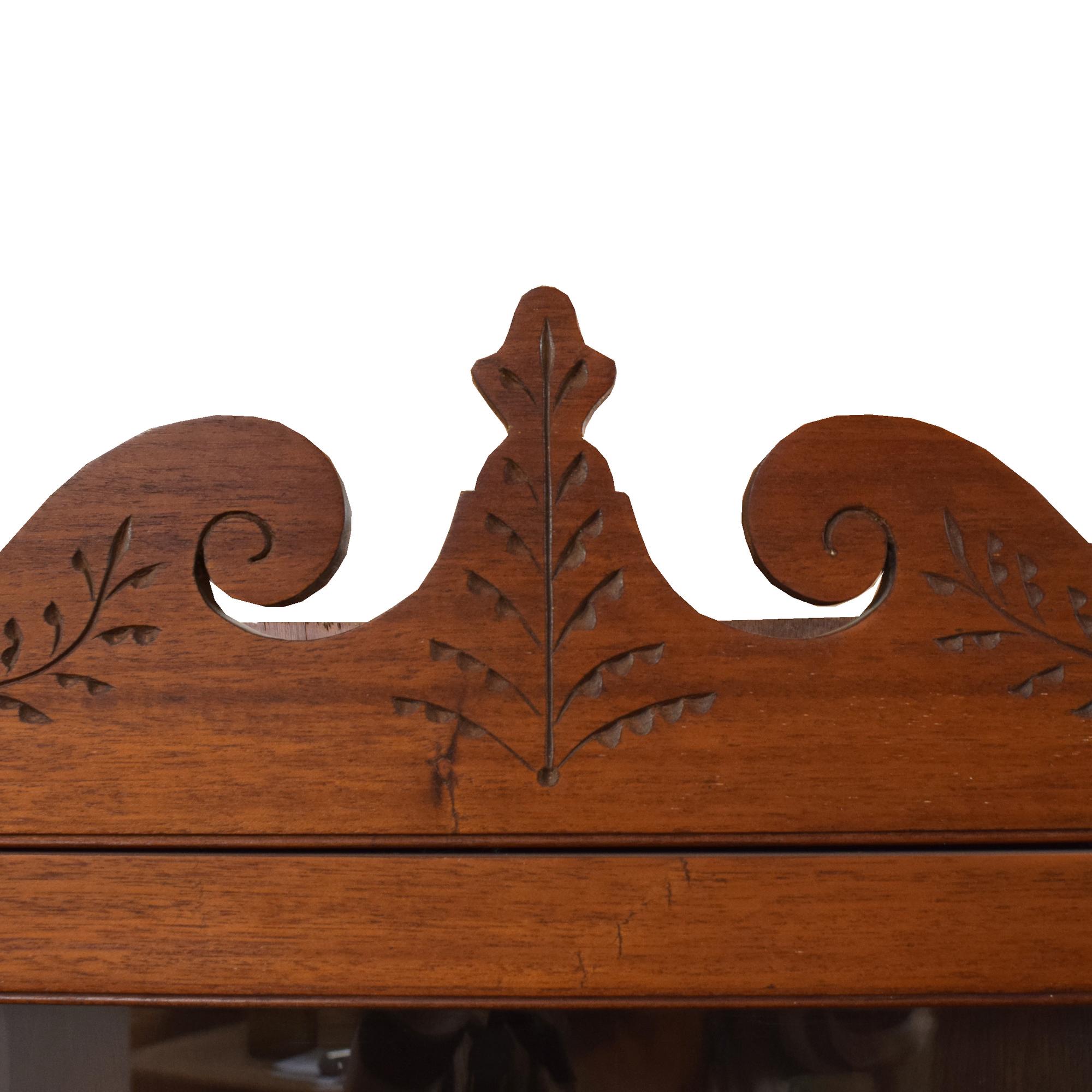 A Wall Mounted Corner Cabinet 26.25" W x 13" D x 43.25" H — United States, 19th Century