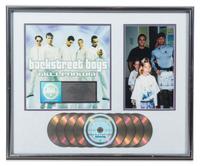 A Backstreet Boys: Millennium RIAA Certified 9x Platinum Presentation Album 20 3/4 x 25 1/4 inches.