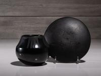 Blackware Pottery Jar and Saucer 1943-1956