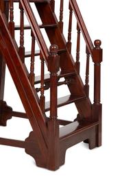 A Set of Georgian Style Mahogany Library Steps