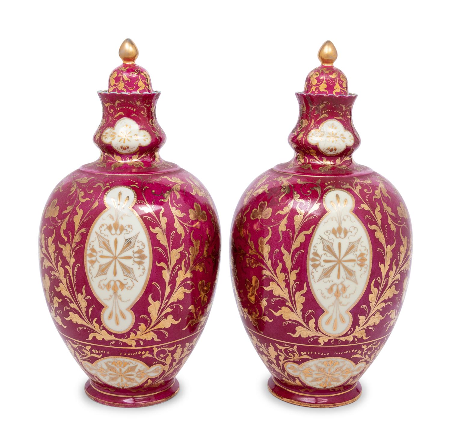 A Pair of Vienna Porcelain Urns