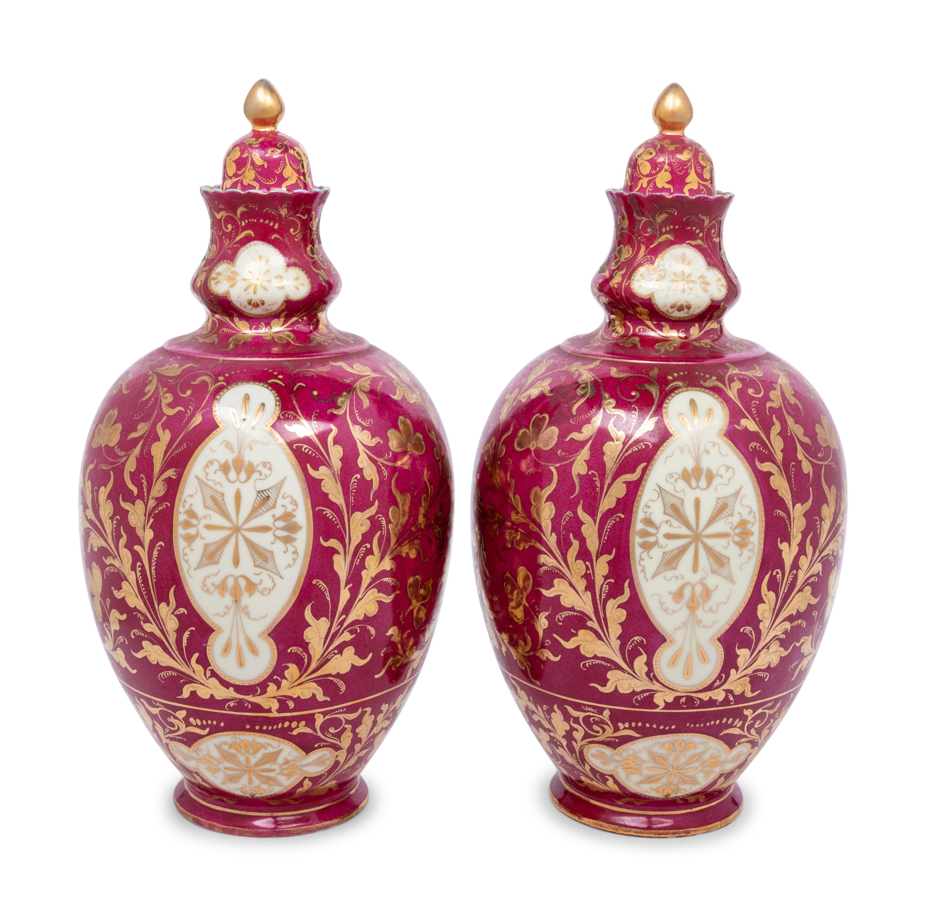 A Pair of Vienna Porcelain Urns