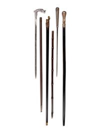 Four Decorative Walking Sticks