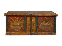 A Northern European Painted Pine Blanket Chest